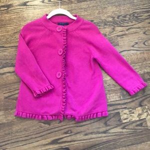 Boden Fuchsia Jacket Ruffle Detail